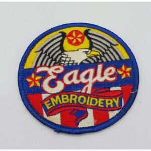 Eagle Embroidery Round Patch Biker Motorcycle
